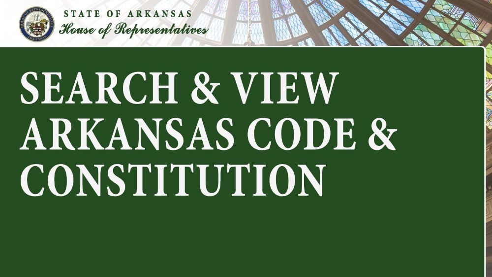 Laws & Enacted Legislation Arkansas House of Representatives